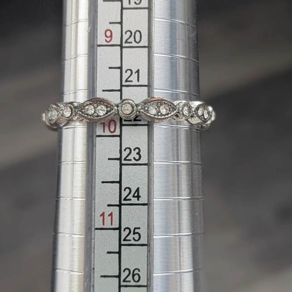 Silver Tone Statement Ring Bundle | CZ & Rhinestone Fashion Rings | Sizes 9–10.5